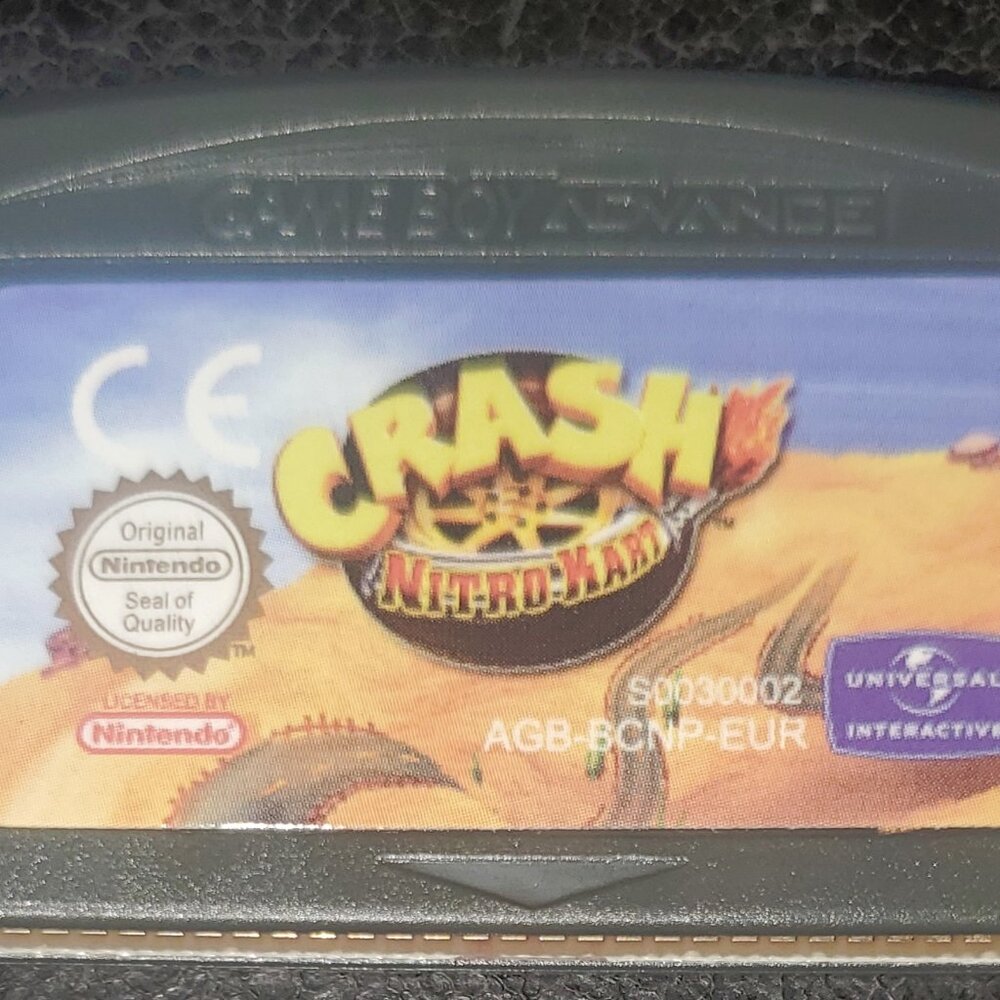 Crash Nitro Kart GBA Video Game Gameboy Advance